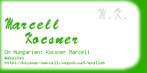 marcell kocsner business card